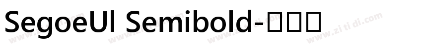 SegoeUl Semibold字体转换